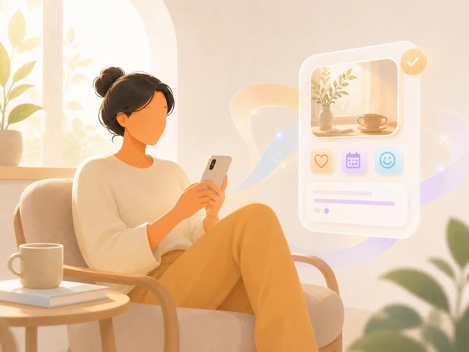 Faceless illustration of the personal diary scenario
