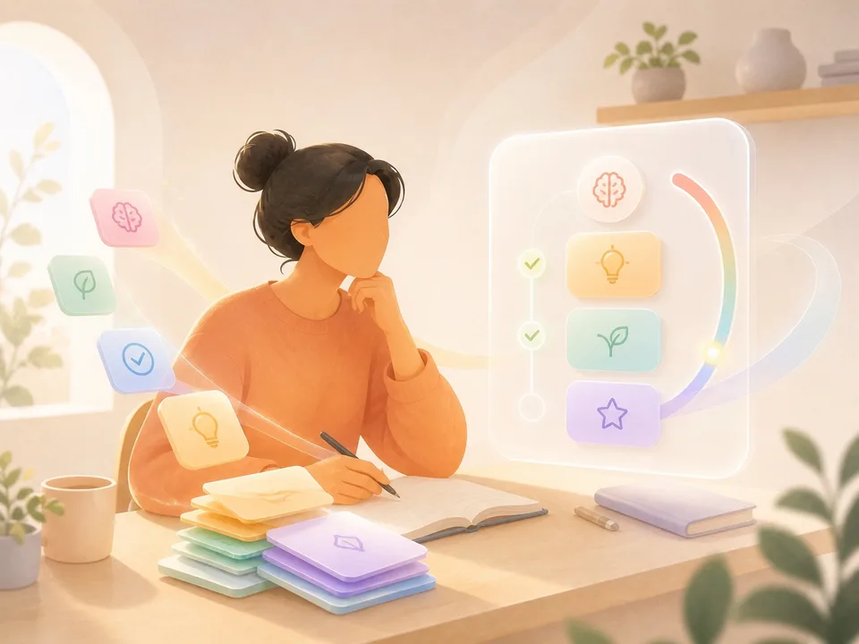Faceless illustration of the learning companion scenario
