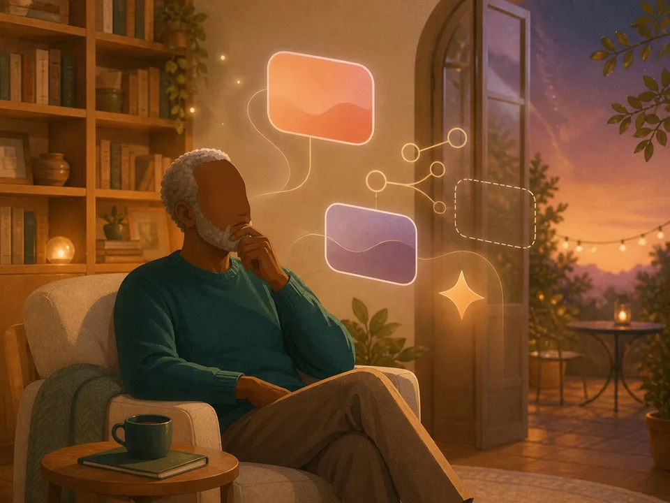 Faceless illustration of the philosophy companion scenario