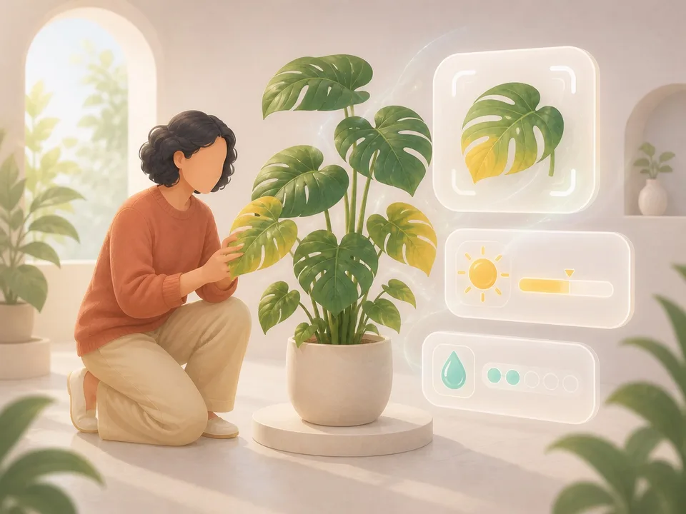 Faceless illustration of the plant care scenario