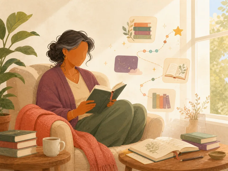 Faceless illustration of the reading companion scenario