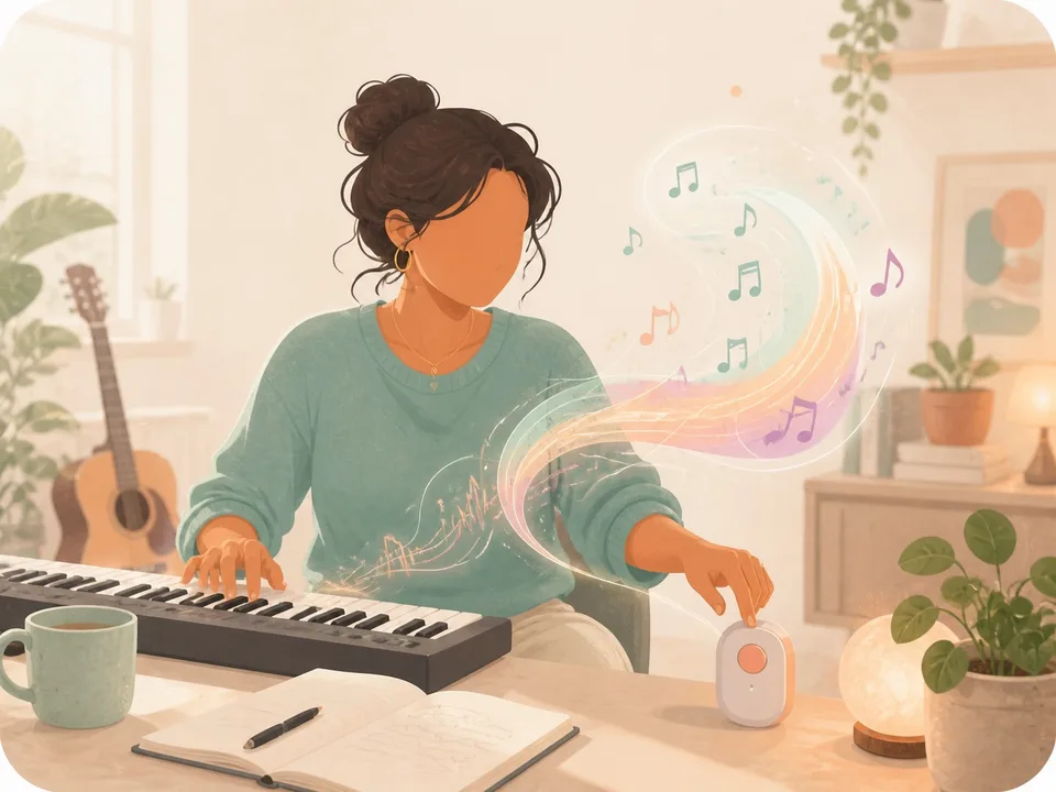 Faceless illustration of the song notebook scenario